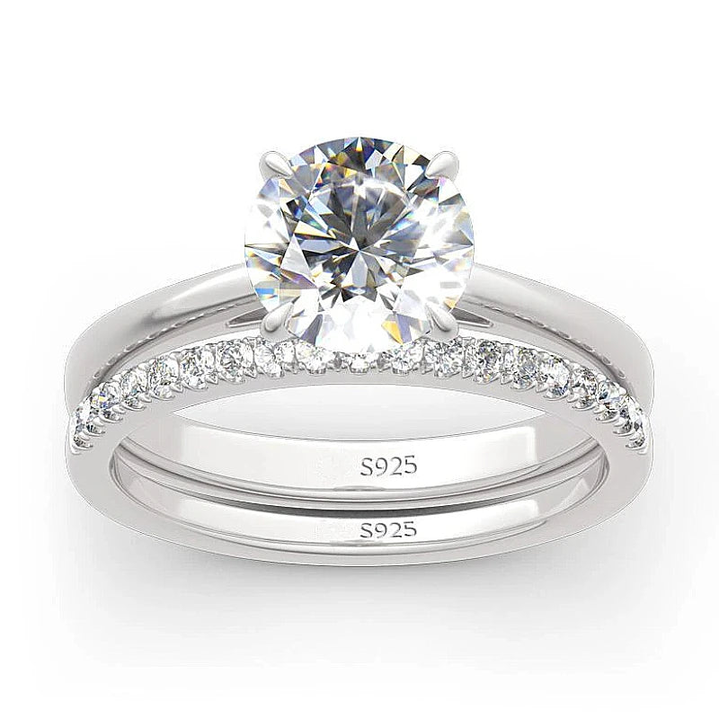 2 Carat Moissanite Silver Ring