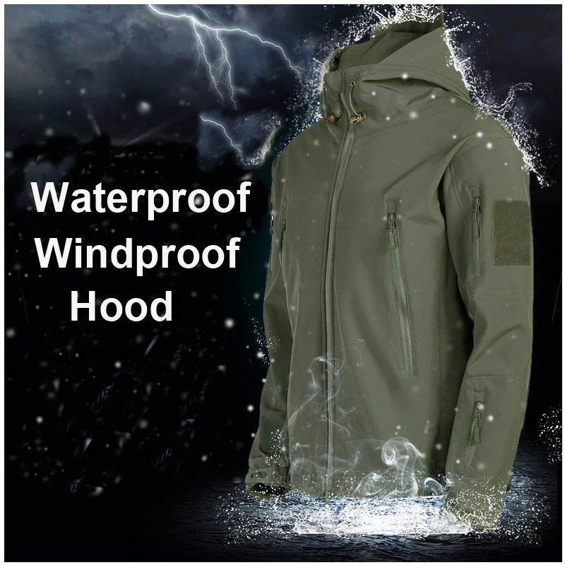 Fleece Waterproof Jacket with Hood
