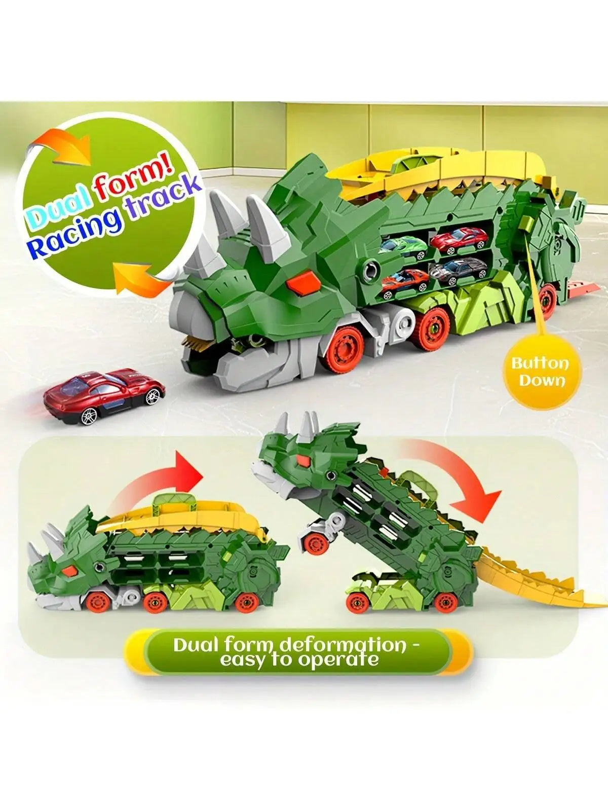 Folding Dinosaur Transporter Car