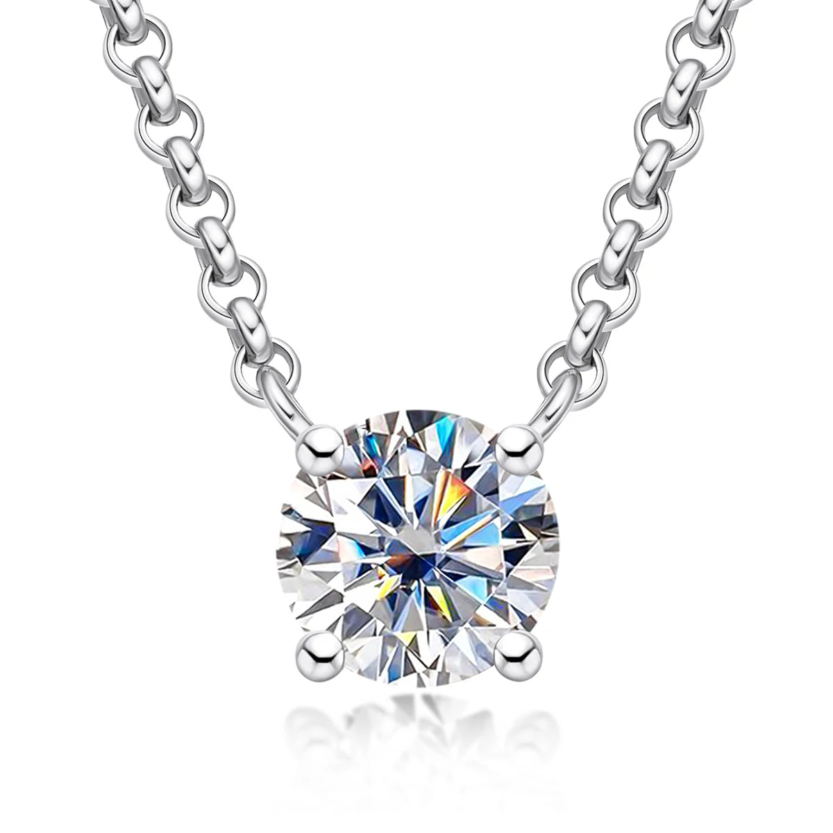 Moissanite Diamond Gold Plated Pendant Necklace For Women