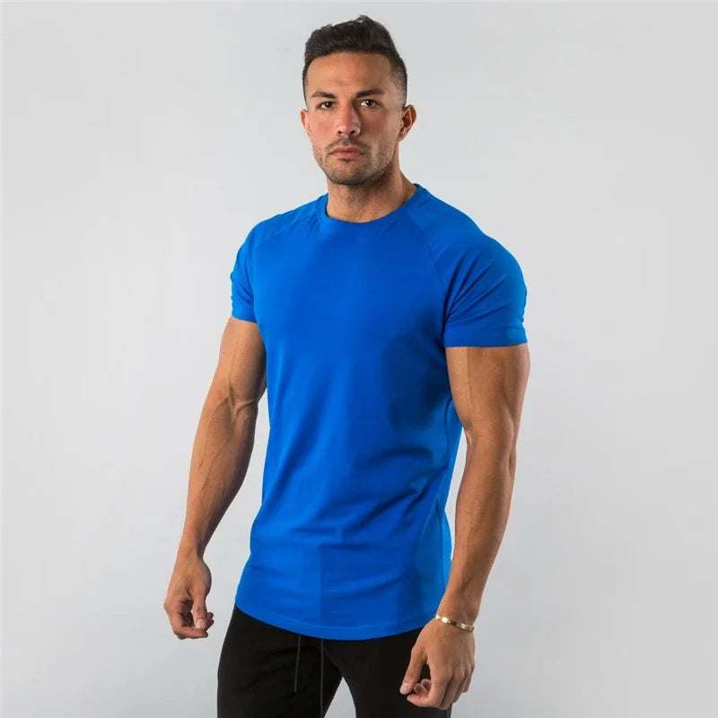 Casual T-Shirt Men Short Sleeve Cotton