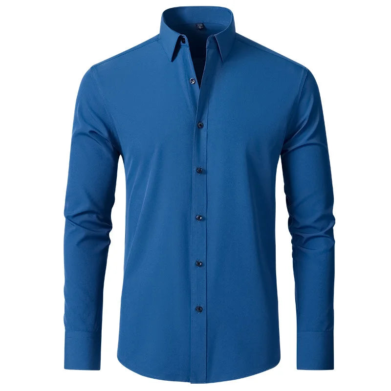 High Elasticity Slim Shirt Long Sleeve
