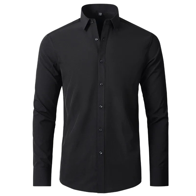 High Elasticity Slim Shirt Long Sleeve