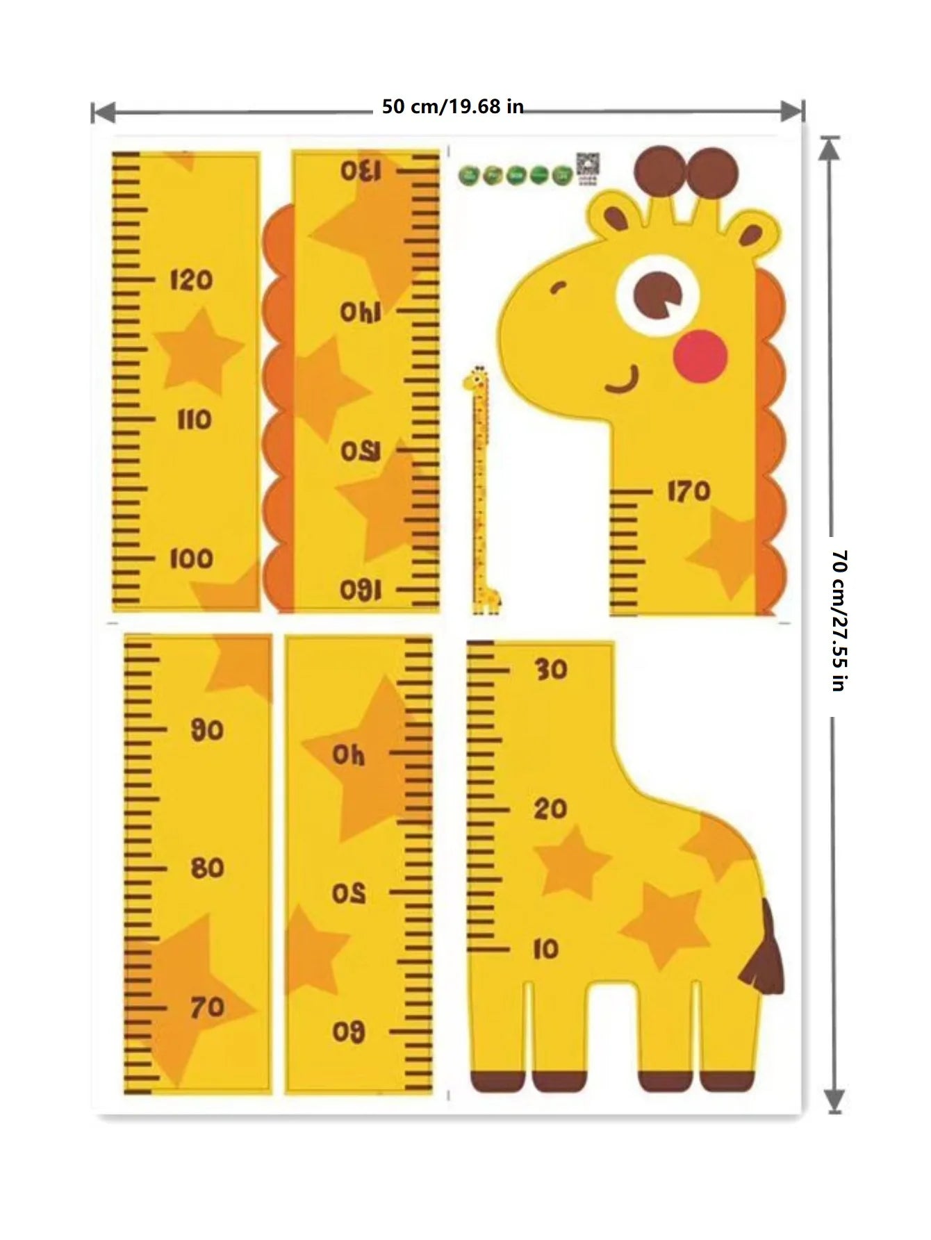 Wall Height Measuring Cute Cartoon Height Sticker