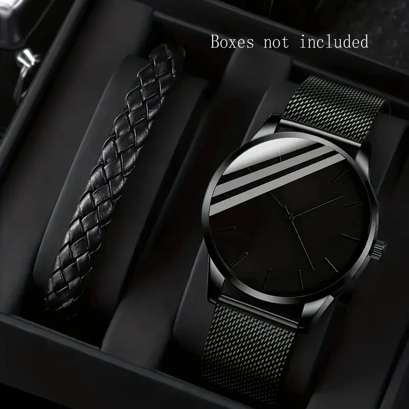 2 Pieces Business Men Quartz Watch