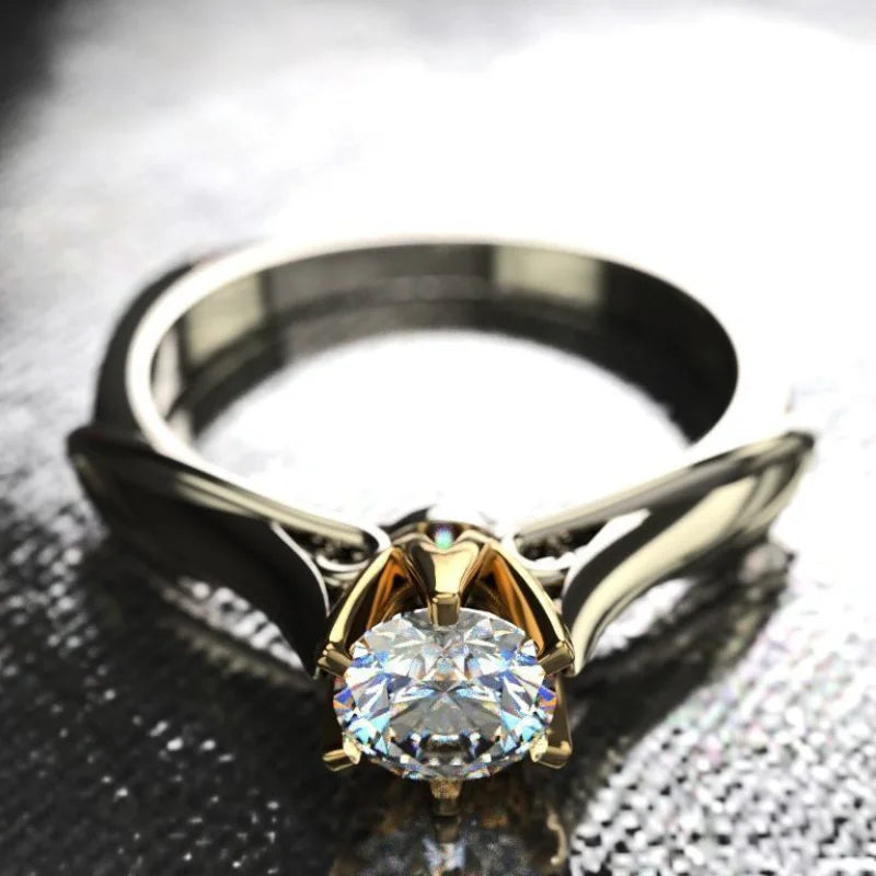 Ring for Women with Moissanit Stone