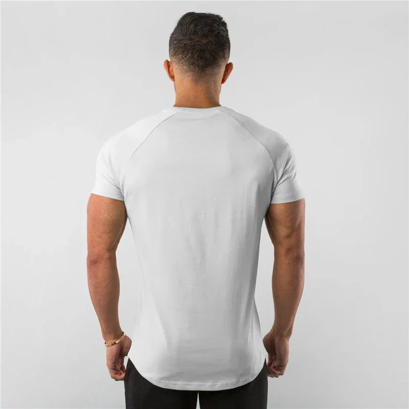 Casual T-Shirt Men Short Sleeve Cotton