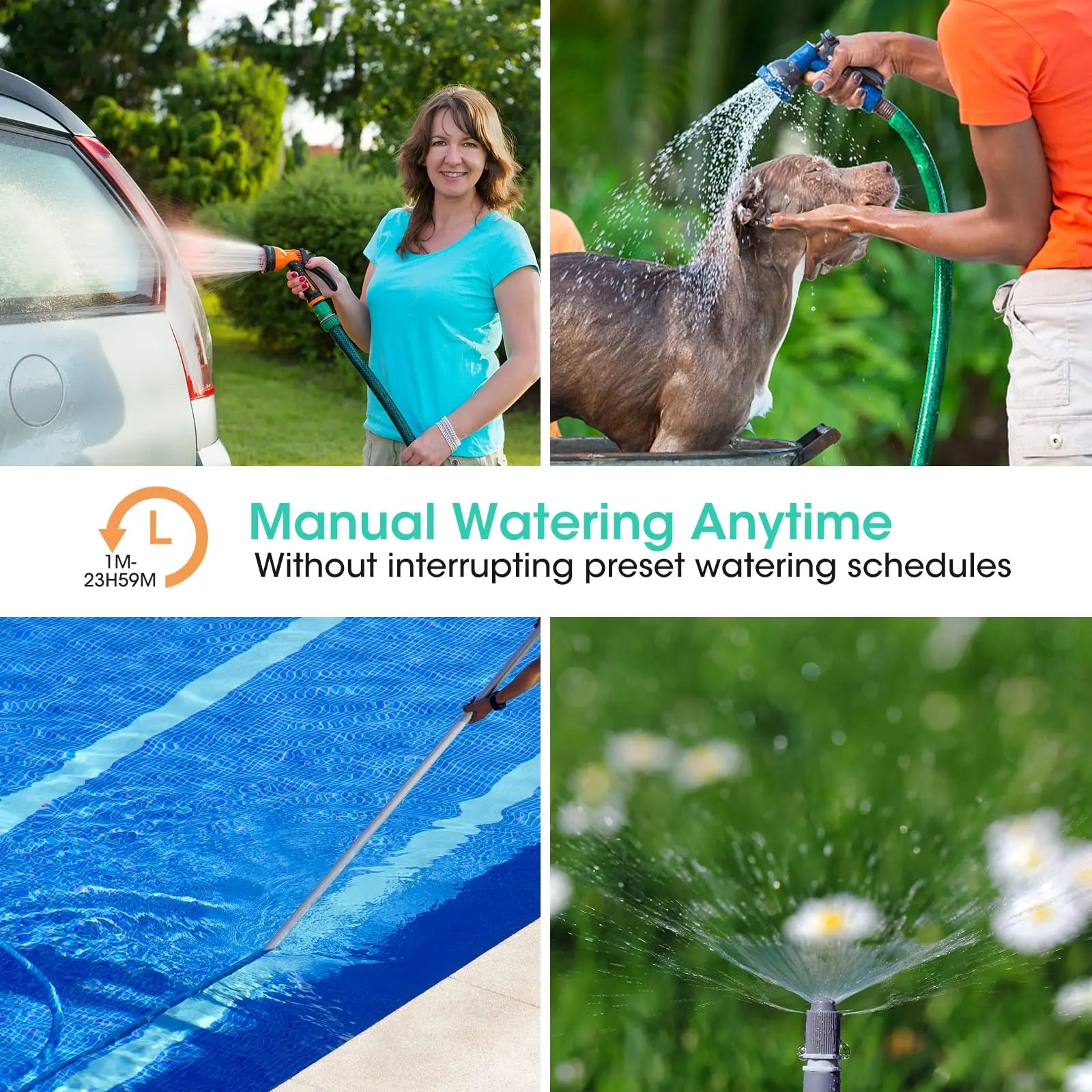 Automatic Water Timer Intelligent Irrigation Watering System Sprinkler - LCD Display