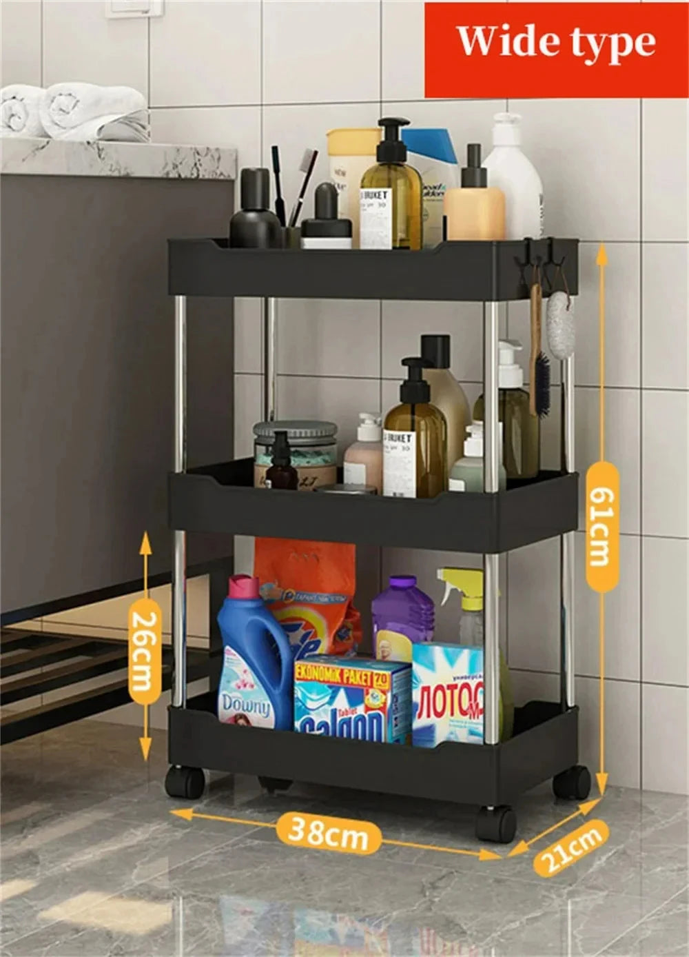 Bathroom Cabinet Organizer Storage Rack