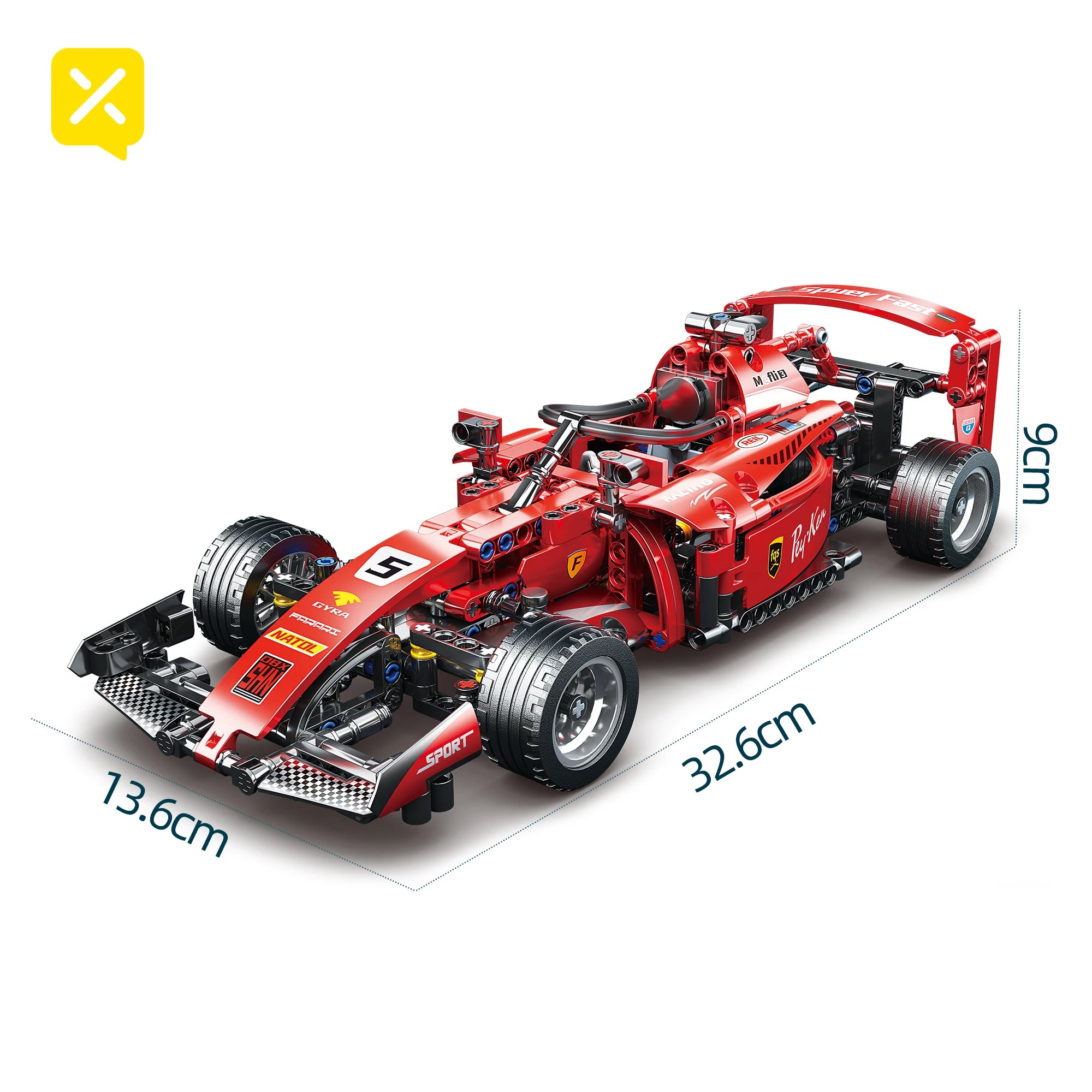 F1 Race Car Building Set with Remote Control 1137 Pieces
