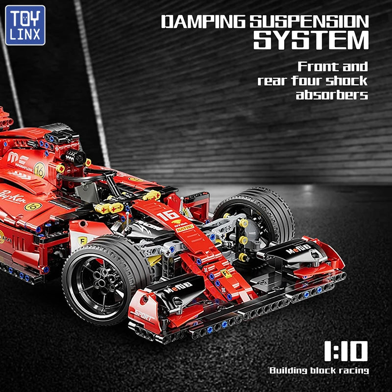 F1 Race Car Building Set with Remote Control 1137 Pieces