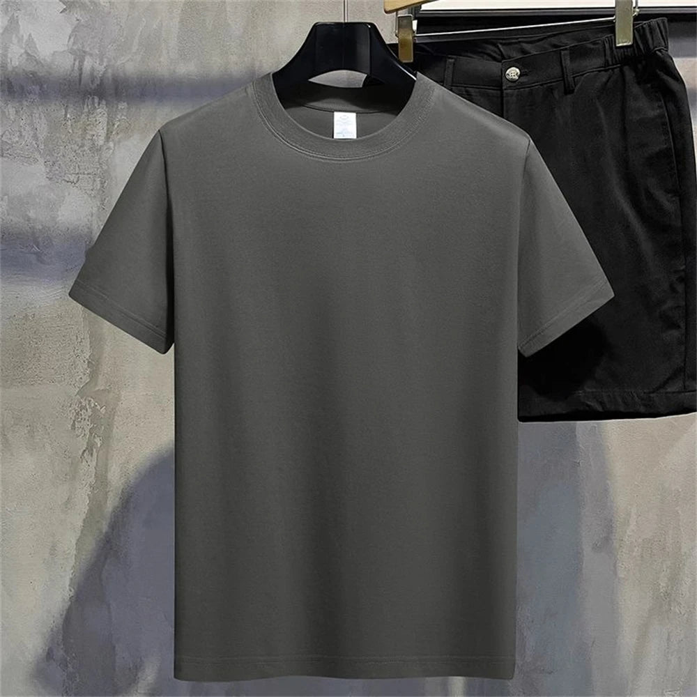 T-Shirt Summer Cotton Round Collar Short-Sleeve