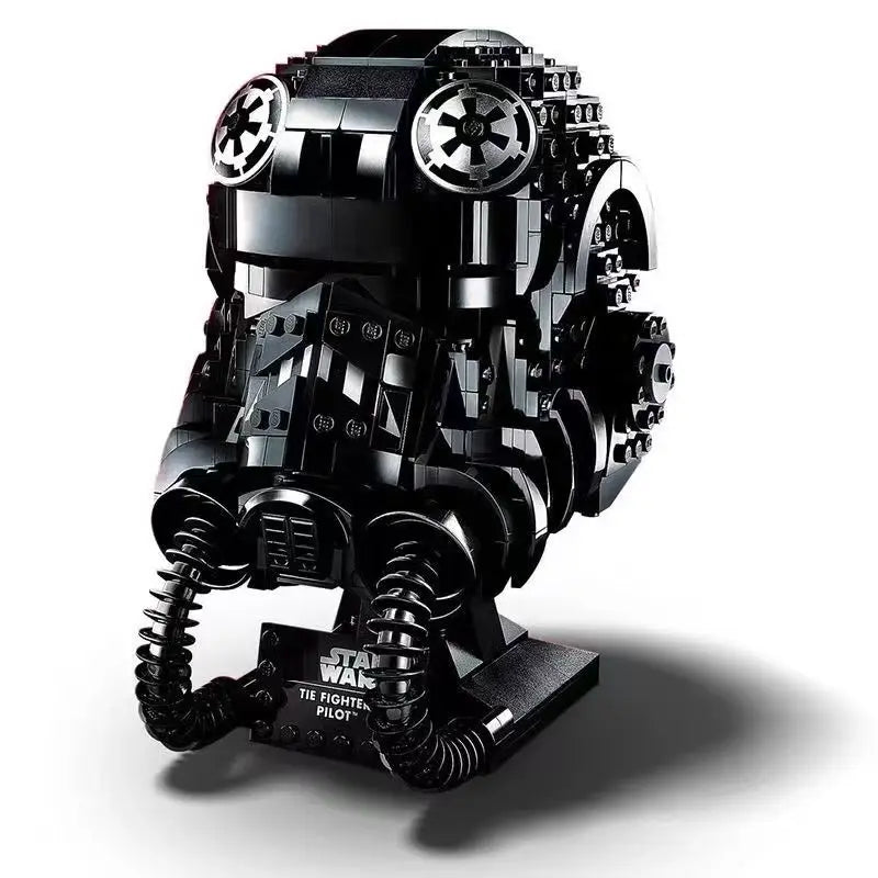 New TIE Fighter Pilot Helmet SpaceShip Battle Model Building Block 724 Pieces