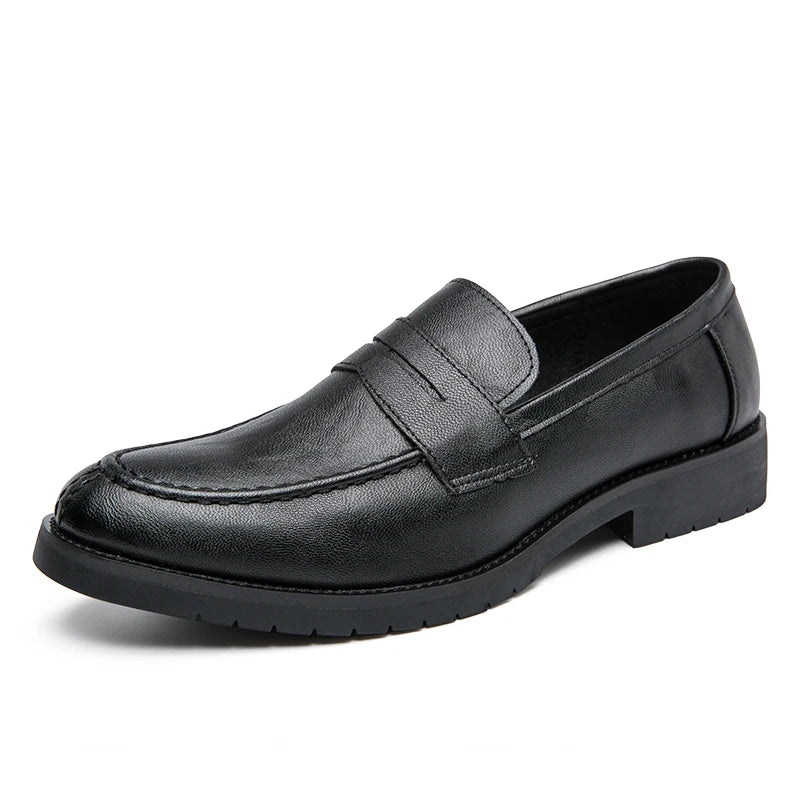 Leather Shoes Slip Style