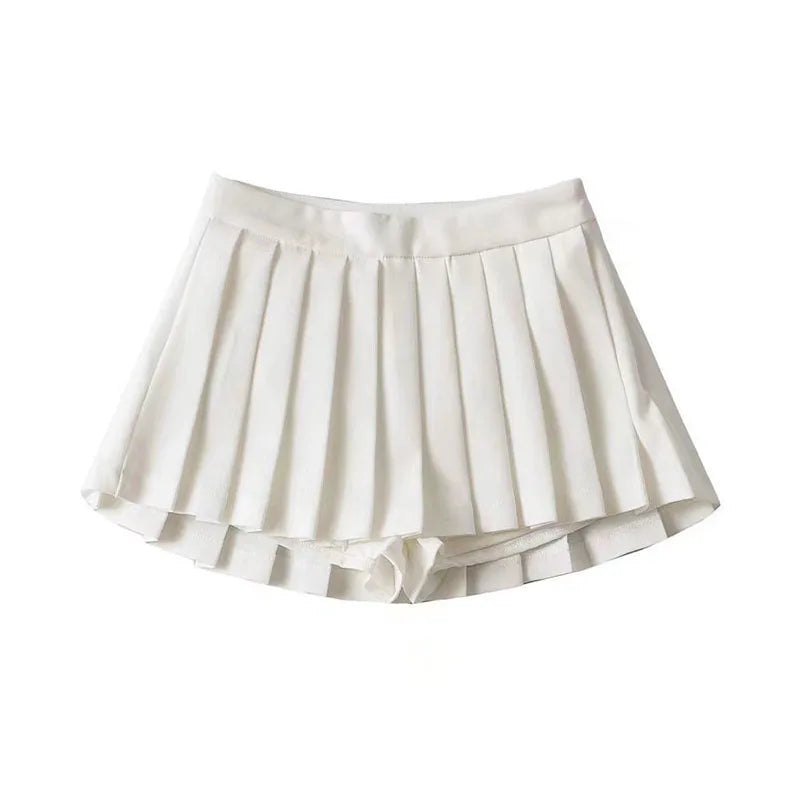 Pleated Skirt High Waist Summer Vintage