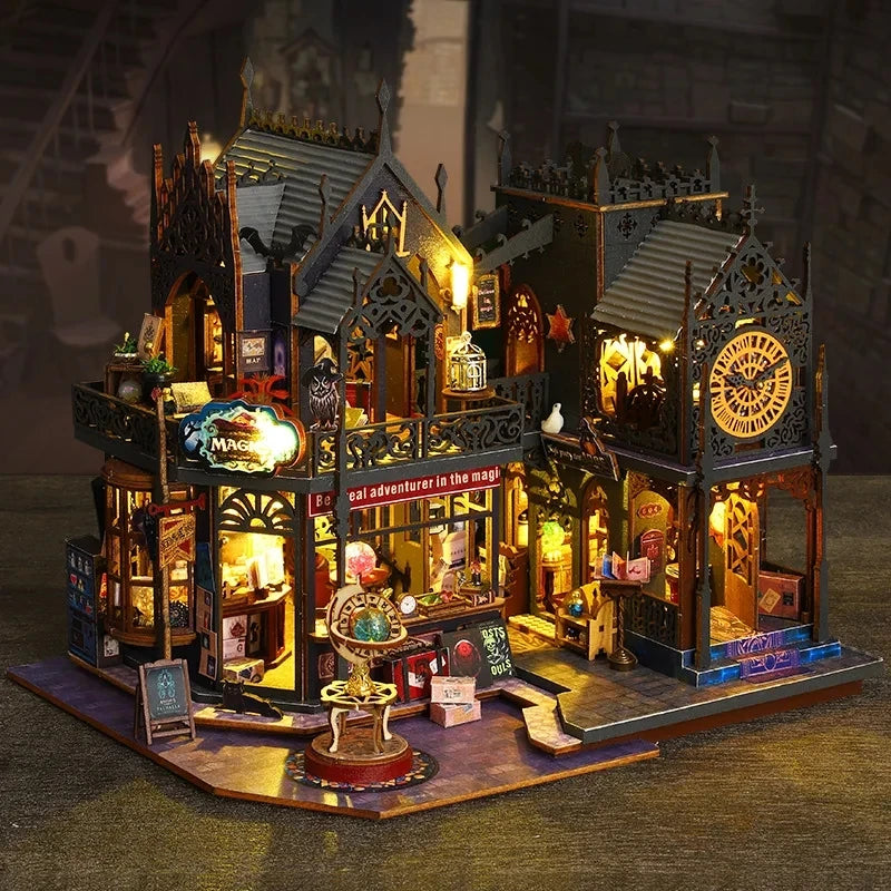 Doll House Wooden Case Miniature Furniture