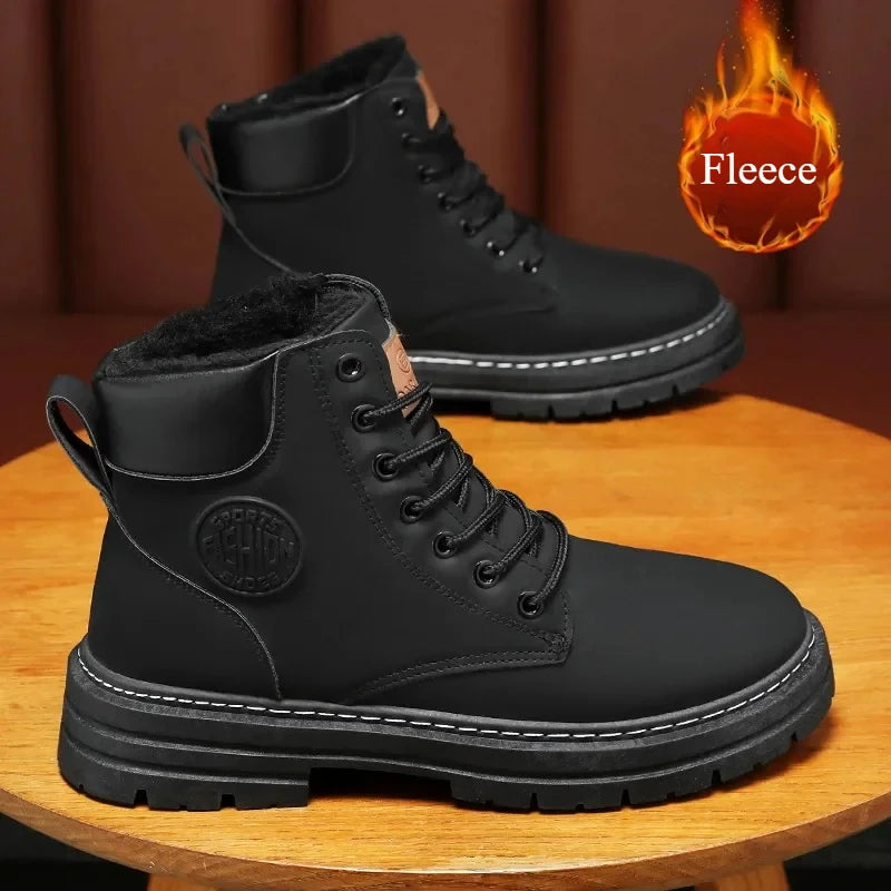 Winter Fur Ankel Boots Warm Waterproof Platform