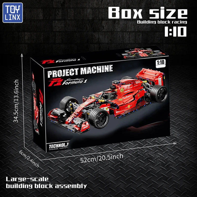 F1 Race Car Building Set with Remote Control 1137 Pieces