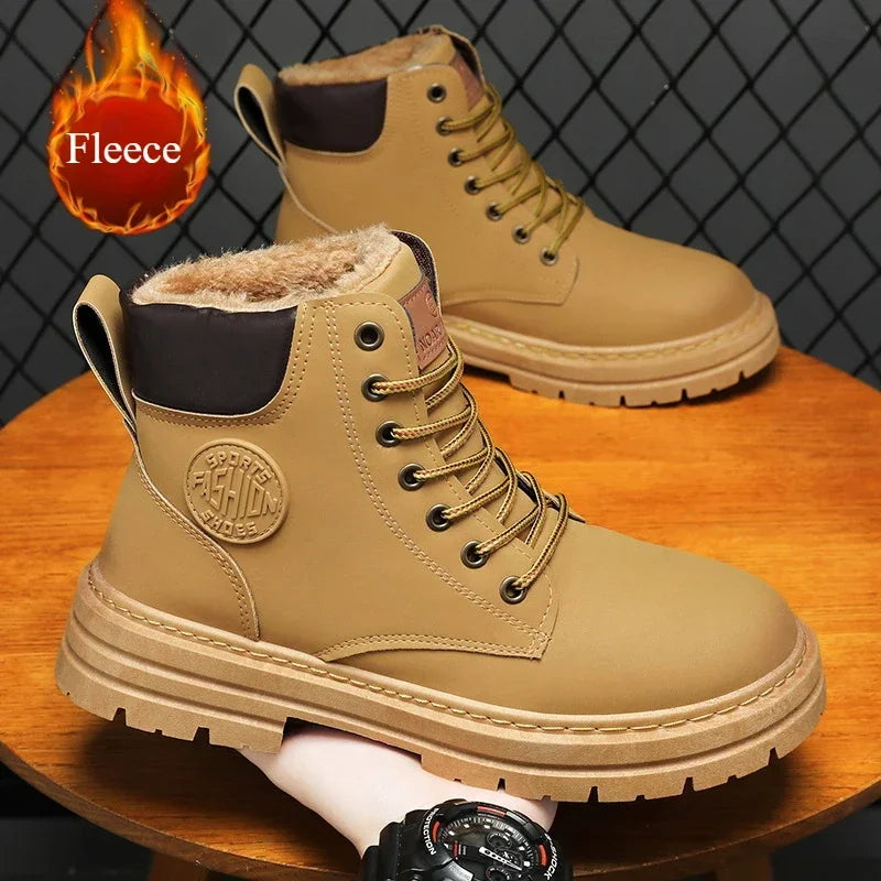 Winter Fur Ankel Boots Warm Waterproof Platform