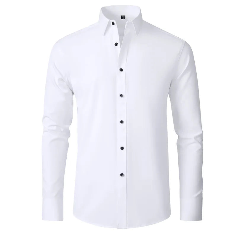 High Elasticity Slim Shirt Long Sleeve