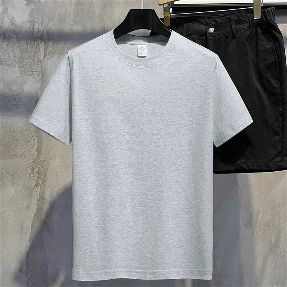 T-Shirt Summer Cotton Round Collar Short-Sleeve