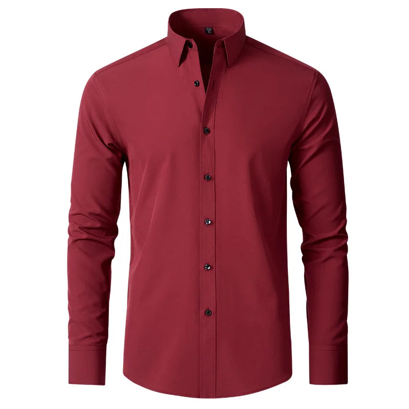 High Elasticity Slim Shirt Long Sleeve