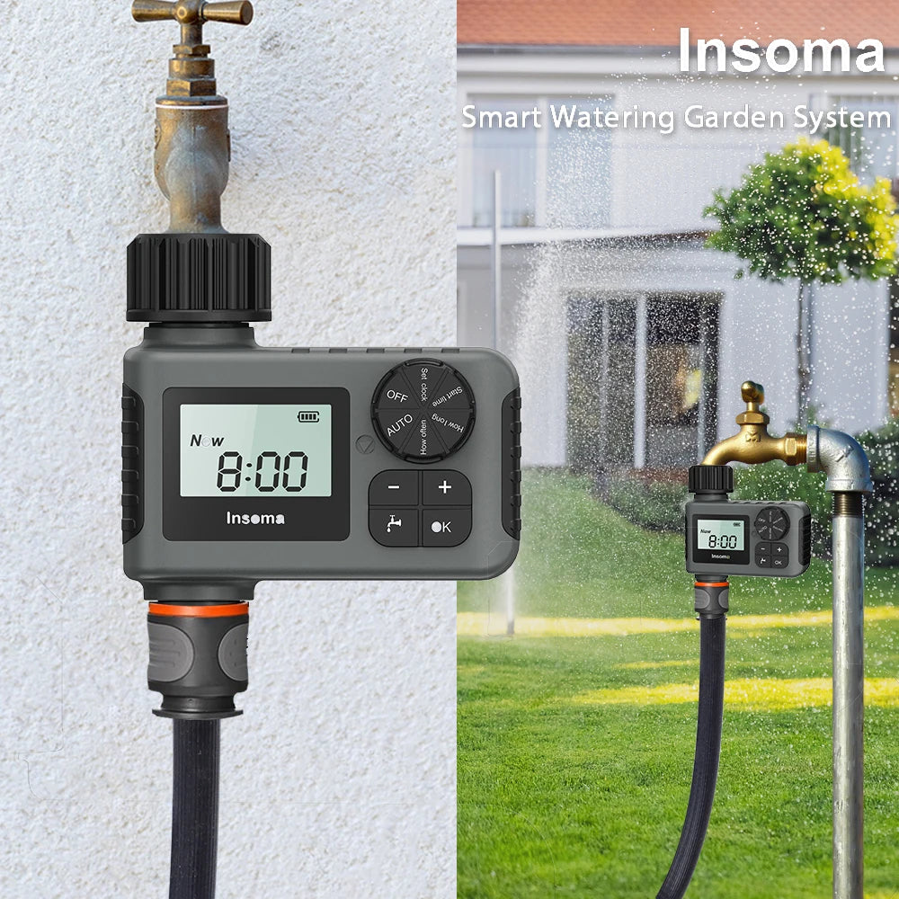 Automatic Water Timer Intelligent Irrigation Watering System Sprinkler - LCD Display