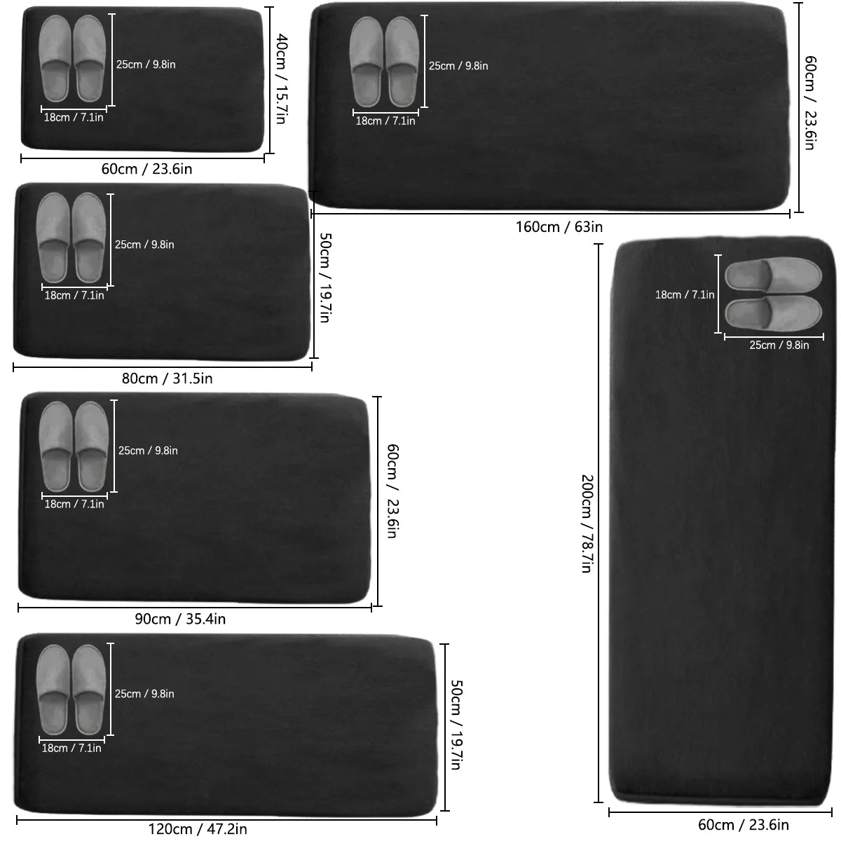 Thickened Kitchen Floor Mats Absorbent and Non-slip