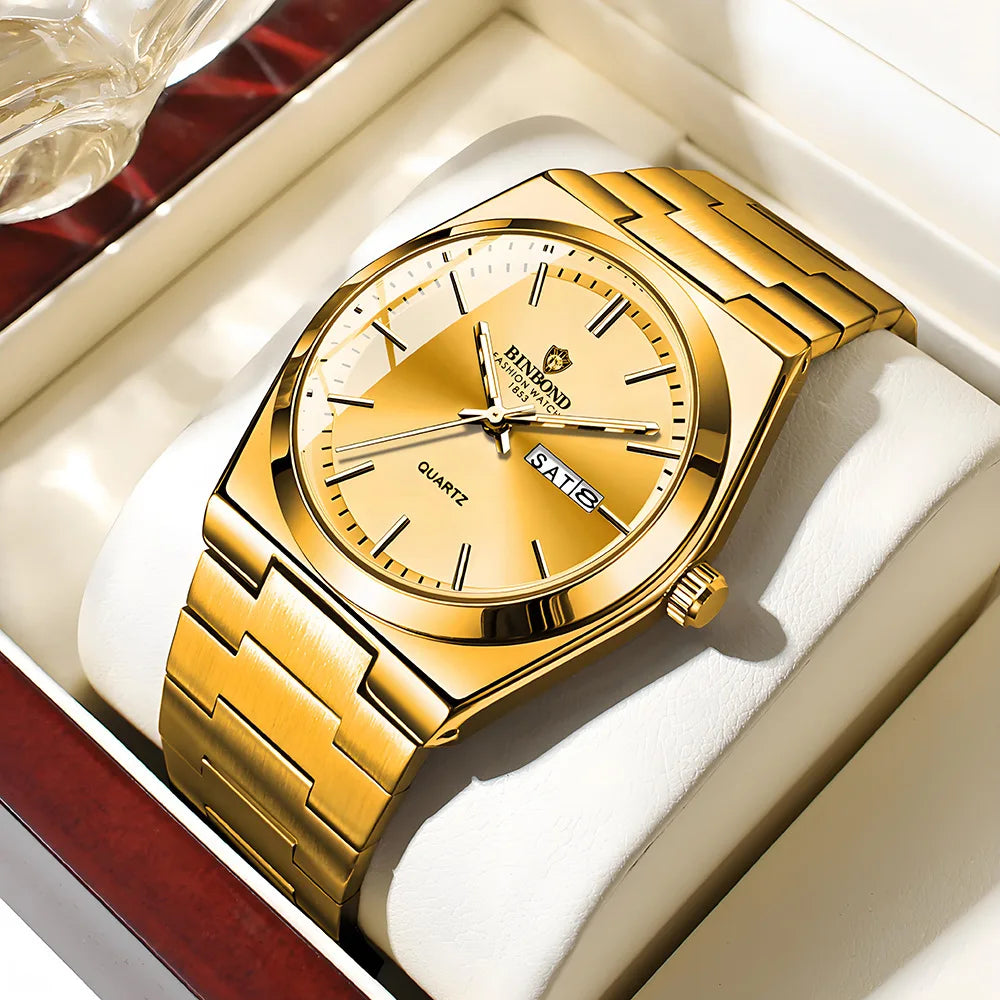 Men Watch Light Stainless Steel Waterproof