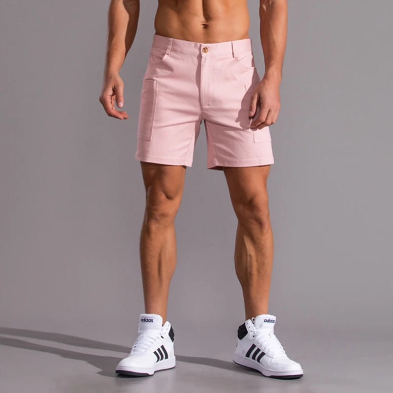Men Breathable Cotton Running Shorts Quick Dry