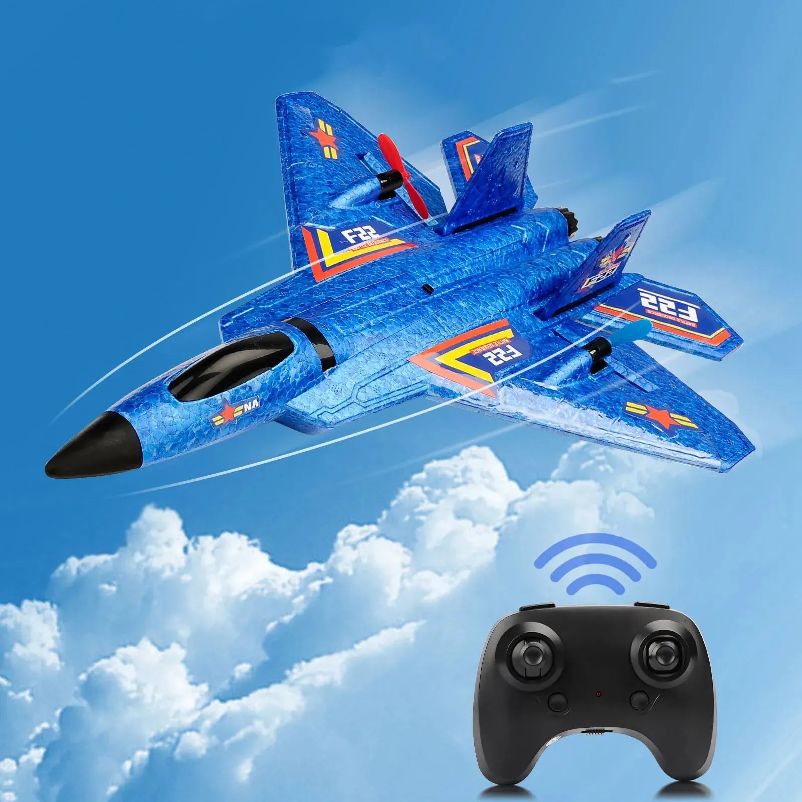 F22 Raptor Remote Control Plane 2.4G 2CH With LED Lights