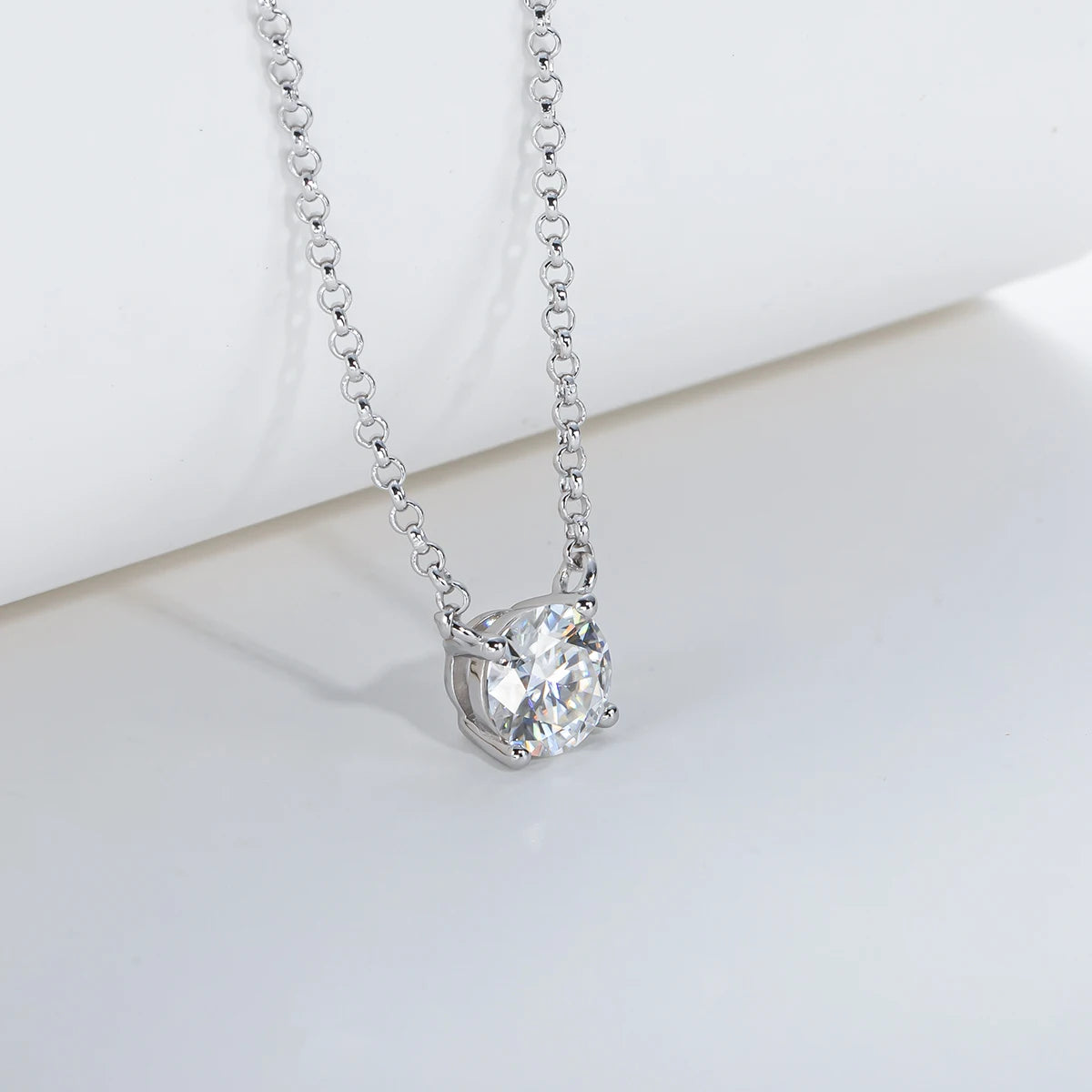 Moissanite Diamond Gold Plated Pendant Necklace For Women