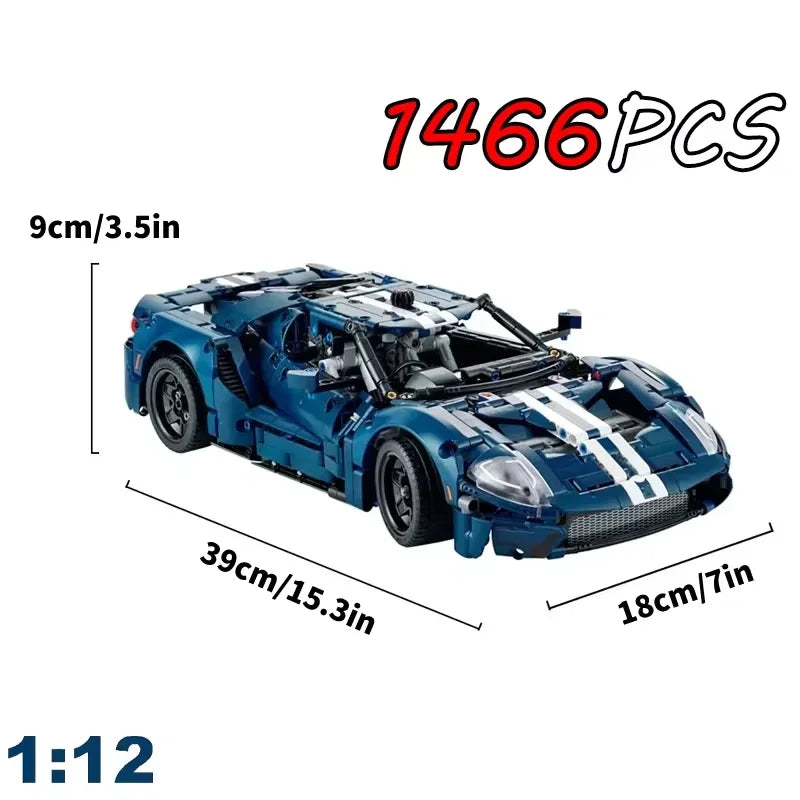 New Technical GT Speed Sport Car Building Blocks Racing 1466 Pieces