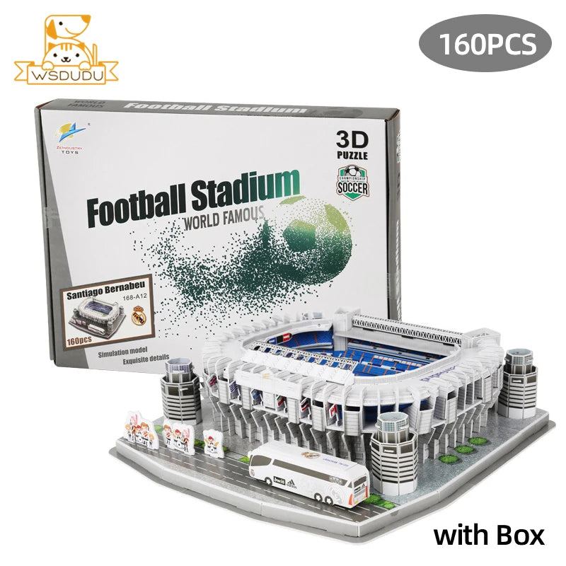 3D Soccer Field Puzzle Building Block Stadium Assemble