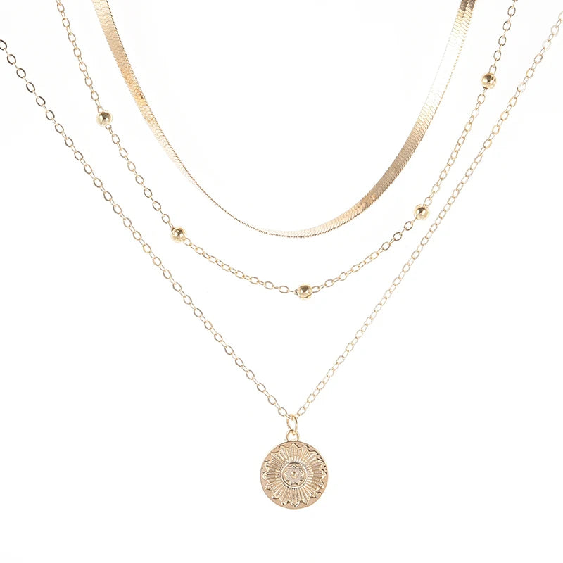 Silver Three Layer Necklace