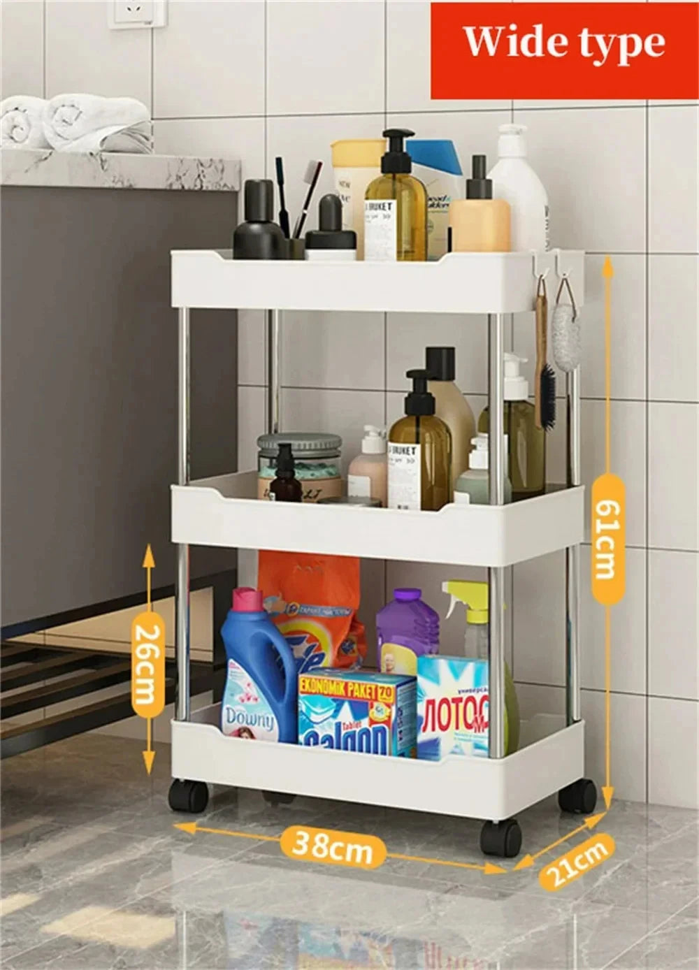 Bathroom Cabinet Organizer Storage Rack