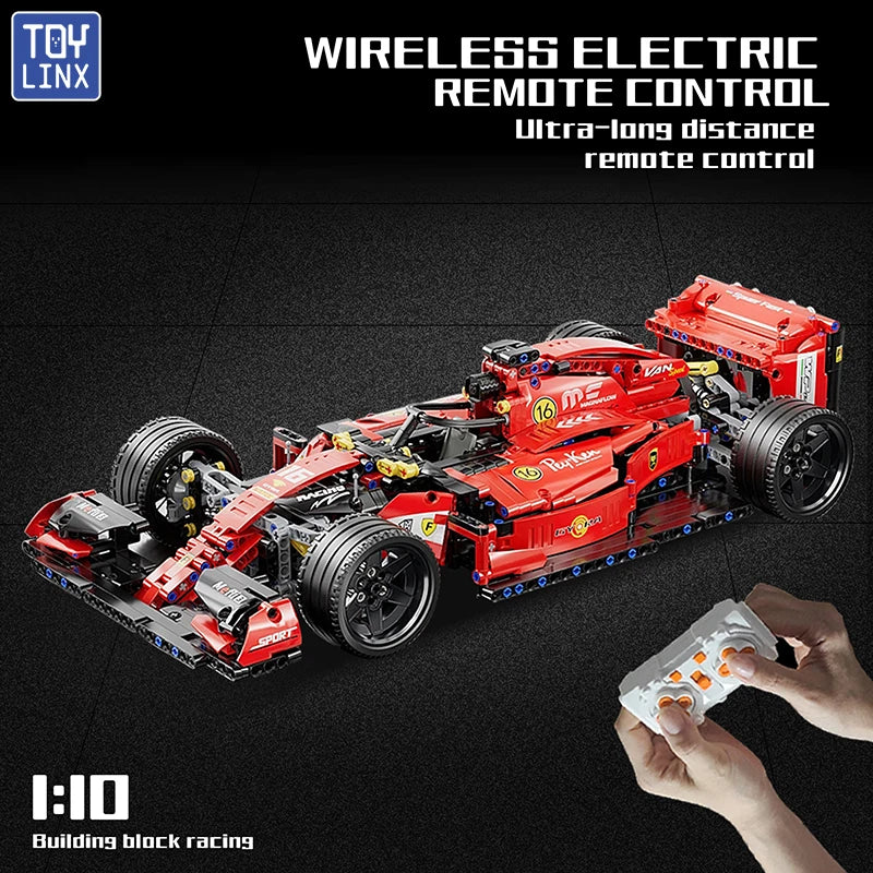 F1 Race Car Building Set with Remote Control 1137 Pieces
