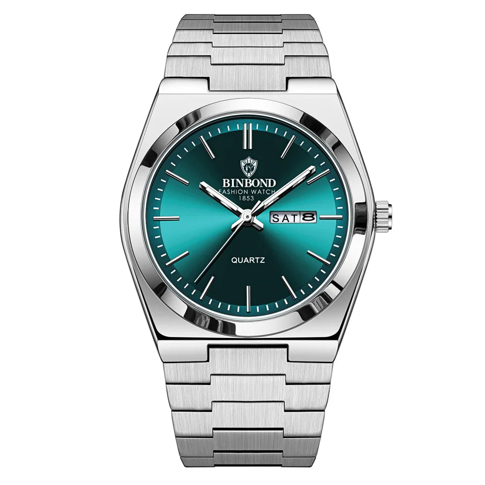 Men Watch Light Stainless Steel Waterproof