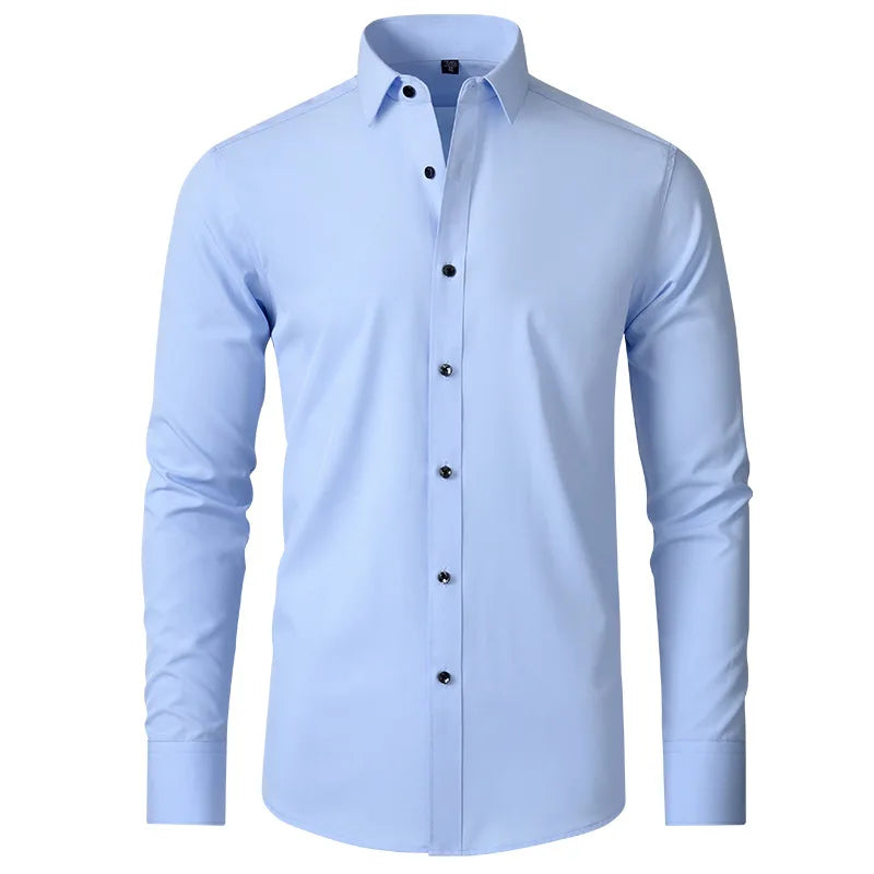 High Elasticity Slim Shirt Long Sleeve