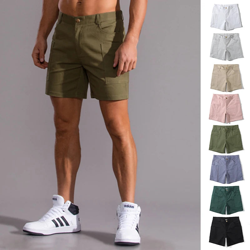 Men Breathable Cotton Running Shorts Quick Dry