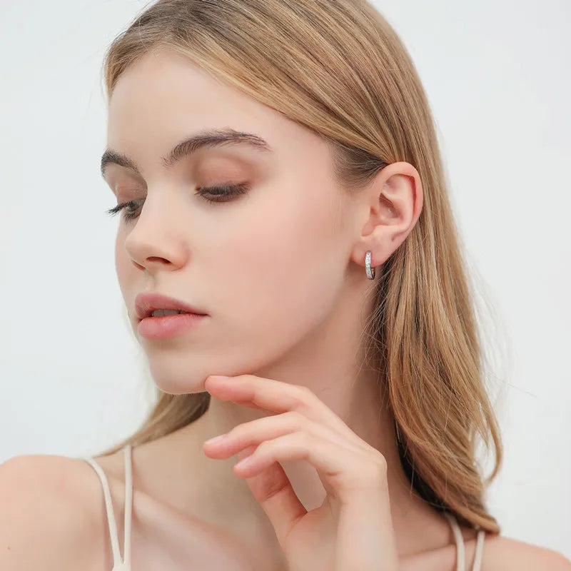 Silver Zircon Earrings