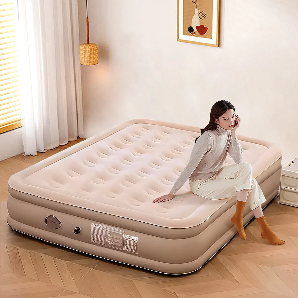 Air Mattress PVC Inflatable Built-in Pump Thicken Material