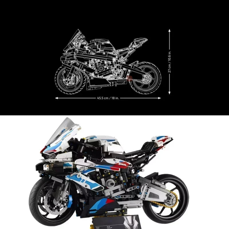 Motorcycle Building Block Assembly Expert 1920 Pieces