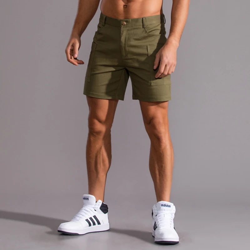 Men Breathable Cotton Running Shorts Quick Dry