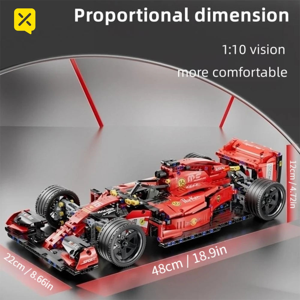 F1 Race Car Building Set with Remote Control 1137 Pieces