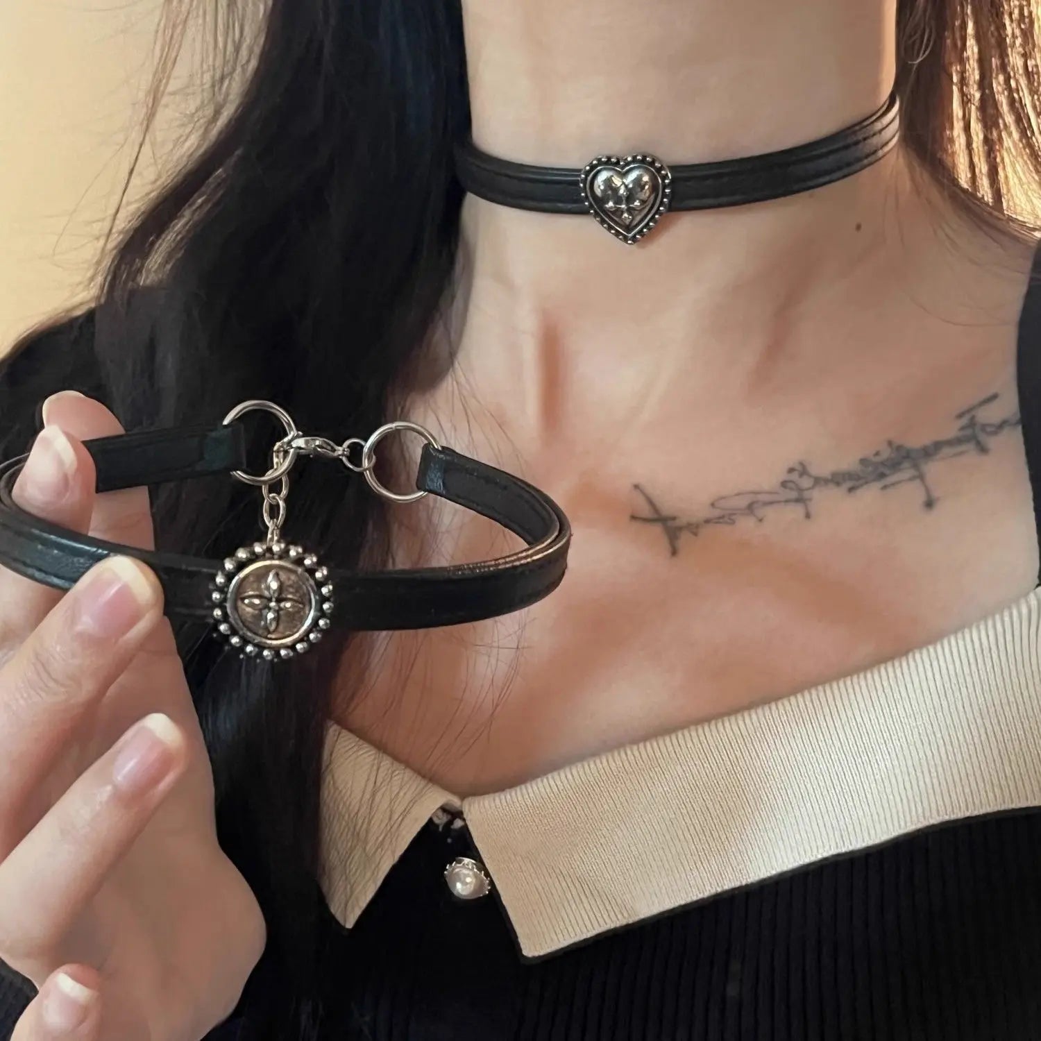 Vintage Leather Necklace for Women