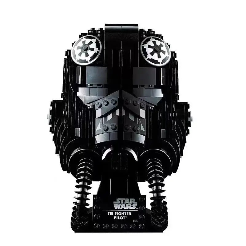 New TIE Fighter Pilot Helmet SpaceShip Battle Model Building Block 724 Pieces