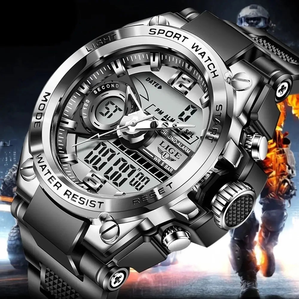 Military Watch Digital 50m Waterproof LED