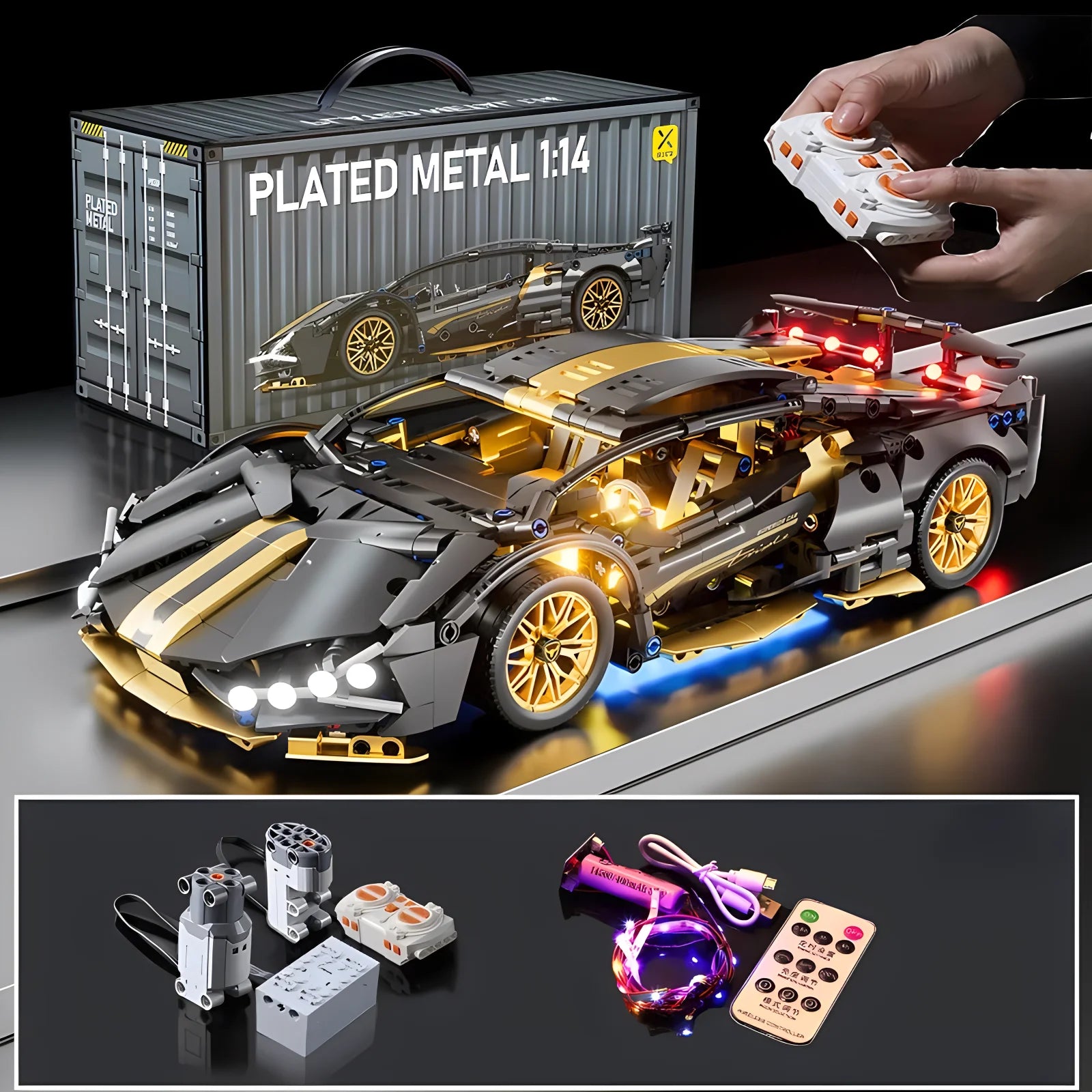 Technical Racing Sport Car Building Blocks 1280 Pieces
