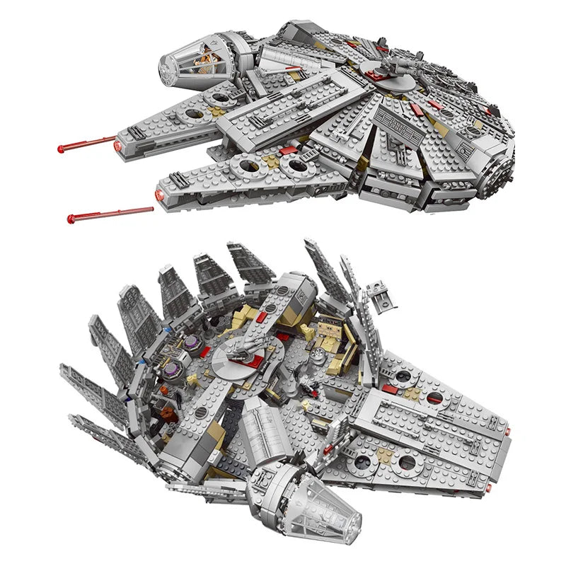 Millennium Falcon Spaceship Bricks Building Block 1381 Pieces